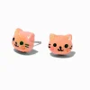 Claire's Clous D'oreilles-Clous d'oreilles frimousse de chat à paillettes roses