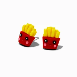 Claire's Clous D'oreilles-Clous d'oreilles frites visage souriant