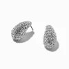 Claire's Clous D'oreilles-Clous d'oreilles grappe de haricot pavé couleur argentée