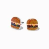Claire's Clous D'oreilles-Clous d'oreilles hamburger pailletés