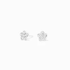 Claire's Clous D'oreilles|Bijoux Premium-Clous d'oreilles marguerite strass en argent