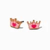 Claire's Clous D'oreilles-Clous d'oreilles mini couronne rose