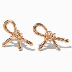 Claire's Clous D'oreilles-Clous d'oreilles nœuds couleur dorée