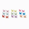 Claire's Clous D'oreilles-Clous d'oreilles papillon aux couleurs vives - Lot de 9