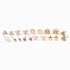 Claire's Clous D'oreilles-Clous d'oreilles papillon aux designs variés couleur dorée - Lot de 9