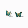 Claire's Clous D'oreilles-Clous d'oreilles papillon bleus et verts