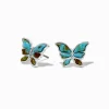 Claire's Clous D'oreilles-Clous d'oreilles papillon cowgirl couleur argentée
