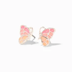 Claire's Clous D'oreilles-Clous d'oreilles papillon à paillettes qui changent de couleur UV couleur argentée
