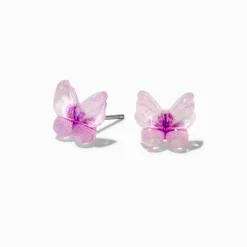 Claire's Clous D'oreilles-Clous d'oreilles papillons violets