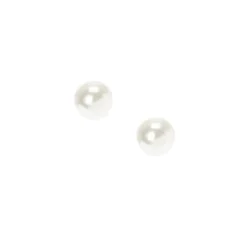Claire's Clous D'oreilles-Clous d'oreilles perle d'imitation blanche 6MM