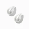 Claire's Clous D'oreilles-Clous d'oreilles perle d'imitation goutte 20 mm blancs
