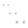 Claire's Clous D'oreilles-Clous d'oreilles perles d'imitation blanches de tailles graduelles - Lot de 3