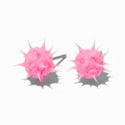 Claire's Clous D'oreilles-Clous d'oreilles pointes style rave rose vif
