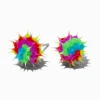 Claire's Clous D'oreilles-Clous d'oreilles à pointes style rave arc-en-ciel