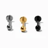 Claire's Bijoux Premium|Bijoux De Piercing-Clous d'oreilles pour piercing tragus à arrière plat 1 mm en titane et métaux mixtes - Lot de 3