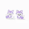 Claire's Clous D'oreilles|Bijoux Premium-Clous d'oreilles renard lavande en argent