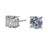 Claire's Clous D'oreilles-Clous d'oreilles ronds avec strass en zircon cubique d'imitation couleur argentée - 5 mm