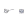 Claire's Clous D'oreilles-Clous d'oreilles ronds monture martini avec strass en zircon cubique d'imitation couleur argentée - 3 mm