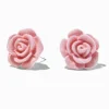 Claire's Clous D'oreilles-Clous d'oreilles roses veloutés rose sculptée