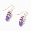 Claire's Pendantes-Clous d'oreilles strass mystiques 2,5 cm violets