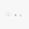 Claire's Clous D'oreilles|Bijoux Premium-Clous et anneaux pour piercing de nez 0,8 mm avec zircon cubique cœur couleur argentée - Lot de 3