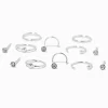 Claire's Bijoux De Piercing-Clous et anneaux pour piercing de nez strass couleur argentée 0,6 mm - Lot de 12