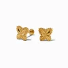 Claire's Clous D'oreilles|Bijoux Premium-C LUXE by Claire's Gold-tone Titanium Radiating Butterfly Flat Back Stud Earrings