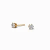 Claire's Clous D'oreilles|Bijoux Premium-C LUXE by Claire's 18kt Gold Plated Cubic Zirconia 4mm Round Cupcake Stud Earrings