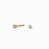 Claire's Clous D'oreilles|Bijoux Premium-C LUXE by Claire's 18kt Gold Plated Cubic Zirconia 2mm Round Cupcake Stud Earrings