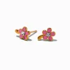 Claire's Clous D'oreilles|Bijoux Premium-C LUXE by Claire's 18kt Gold Plated Pink Flower Stud Earrings