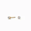 Claire's Clous D'oreilles|Bijoux Premium-C LUXE by Claire's 18kt Gold Plated Cubic Zirconia 2mm Square Martini Stud Earrings