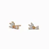 Claire's Clous D'oreilles|Bijoux Premium-C LUXE by Claire's 18kt Gold Plated Cubic Zirconia Flower Stud Earrings
