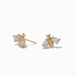 Claire's Clous D'oreilles|Bijoux Premium-C LUXE by Claire's 18kt Gold Plated Cubic Zirconia Bee Stud Earrings