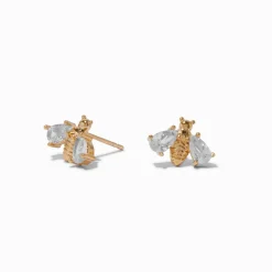 Claire's Clous D'oreilles|Bijoux Premium-C LUXE by Claire's 18kt Gold Plated Cubic Zirconia Bee Stud Earrings
