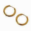 Claire's Anneaux|Bijoux Premium-C LUXE by Claire's 18kt Gold Plated 15mm Clicker Hoop Earrings