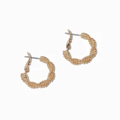Claire's Anneaux|Bijoux Premium-C LUXE by Claire's 20mm Braided Twist Hoop Earrings