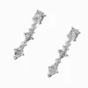 Claire's Pendantes|Bijoux Premium-C LUXE by Claire's Sterling Silver Cubic Zirconia Stacked Stone Drop Earrings