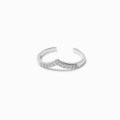Claire's Bagues|Bijoux Premium-C LUXE by Claire's Sterling Silver Wave Toe Ring