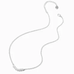 Claire's Colliers-Collier avec pendentif en perle d’eau douce couleur argentée