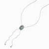Claire's Colliers-Collier bolo couleur argentée médaillon turquoise