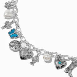 Claire's Colliers-Collier à breloques cowgirl couleur argentée