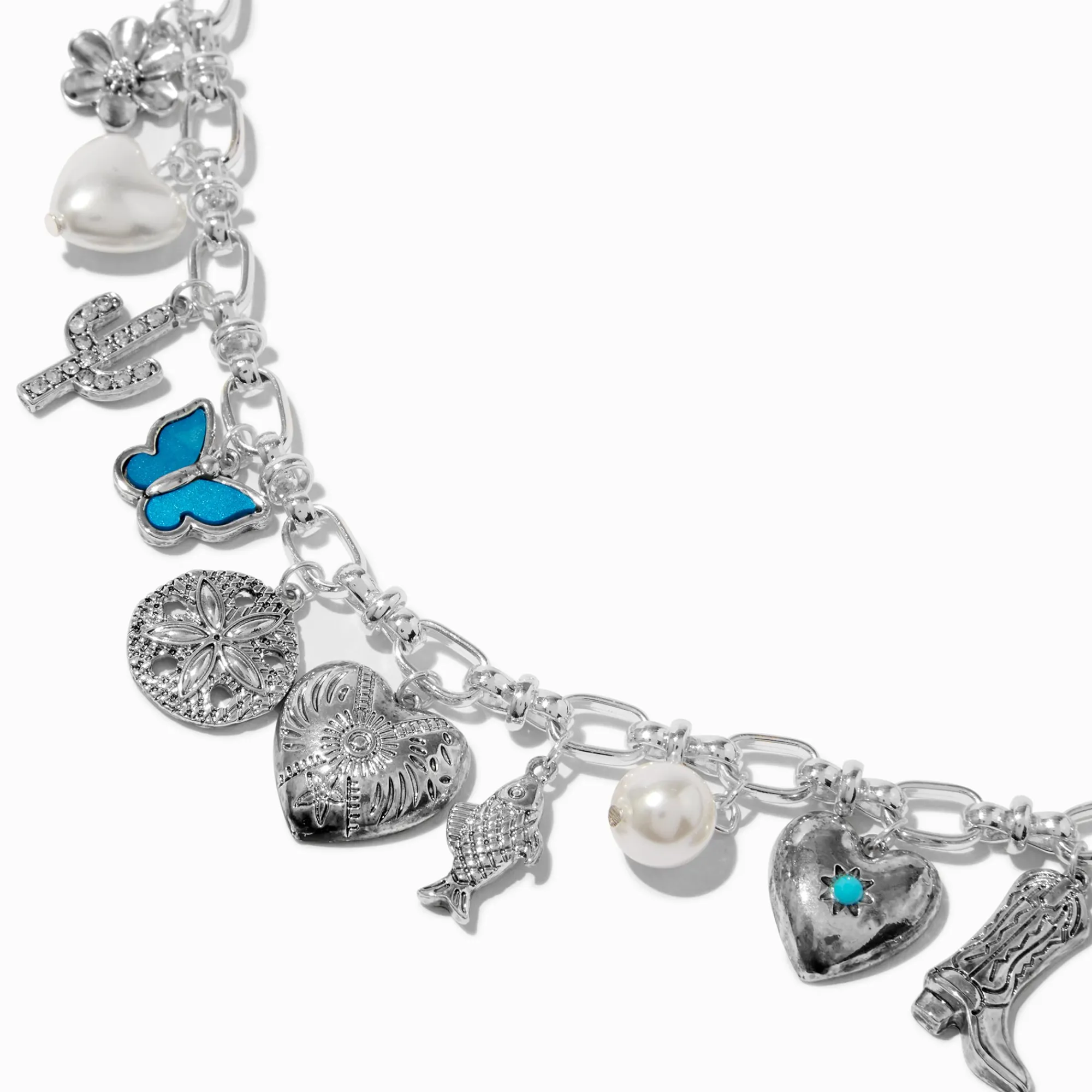 Claire's Colliers-Collier à breloques cowgirl couleur argentée