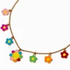Claire's Colliers-Collier à breloques fleurs marguerites visage souriant Claire's Club