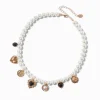 Claire's Colliers-Collier à breloques perle d'imitation et couleur dorée