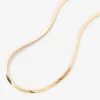 Claire's Colliers-Collier chaîne à chevrons de 35 cm serpent couleur dorée
