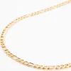 Claire's Colliers-Collier chaîne à maillons figaro 51 cm couleur dorée