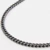 Claire's Colliers-Collier 51 cm chaîne cubaine couleur hématite