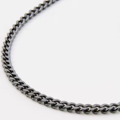 Claire's Colliers-Collier 51 cm chaîne cubaine couleur hématite
