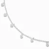 Claire's Colliers-Collier de breloques confetti en perles d'imitation blanches