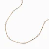 Claire's Colliers-Collier de chaîne disco en zircon cubique d'imitation couleur dorée